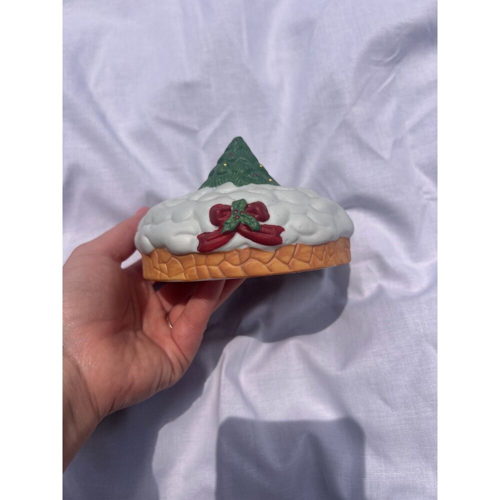 Vtg Porcelain santa seesaw musical